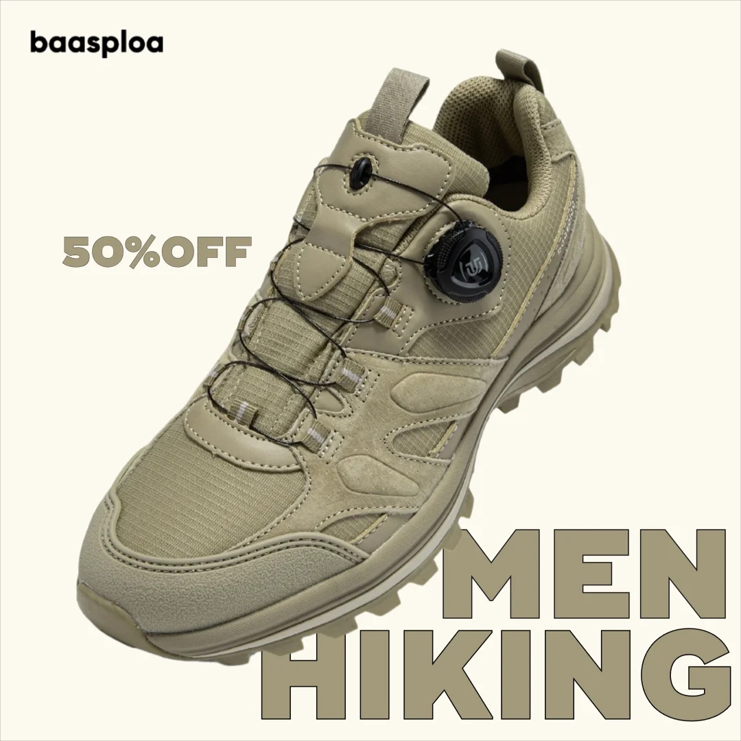 Climbing Shoe Beginner - Baasploa Men Hiking Shoes Leather Brand
