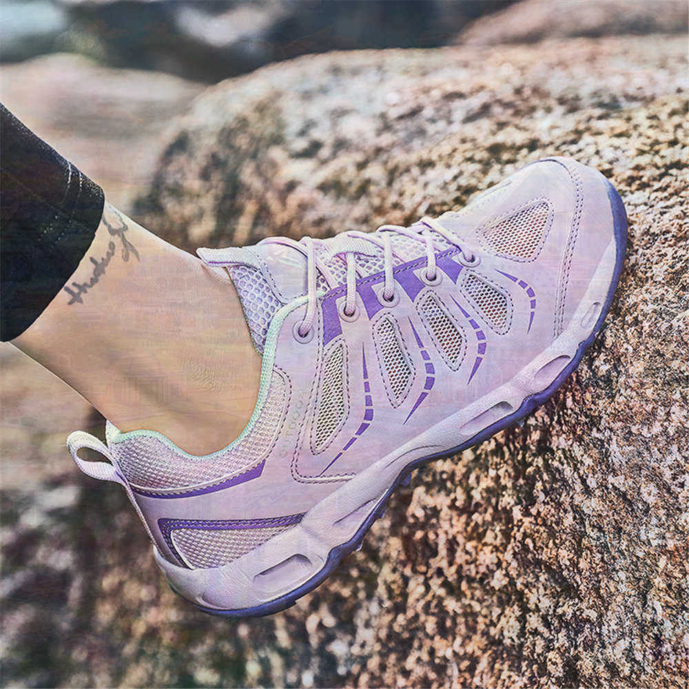 Climbing Shoe Beginner - Sumer Round Tip Silver Sneakers Tennis