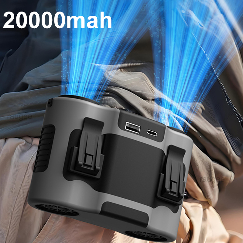 Outdoor Sport Outlet - 20000Mah Waist Fan Portable Clip Fan