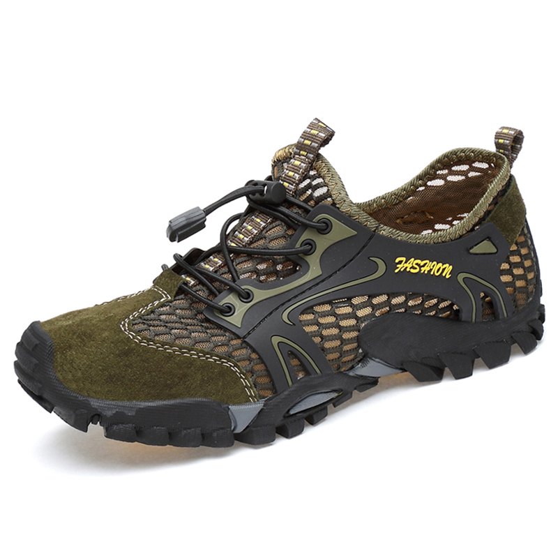 Climbing Shoe Beginner - Summer Breathable Men Hiking Shoes Suede