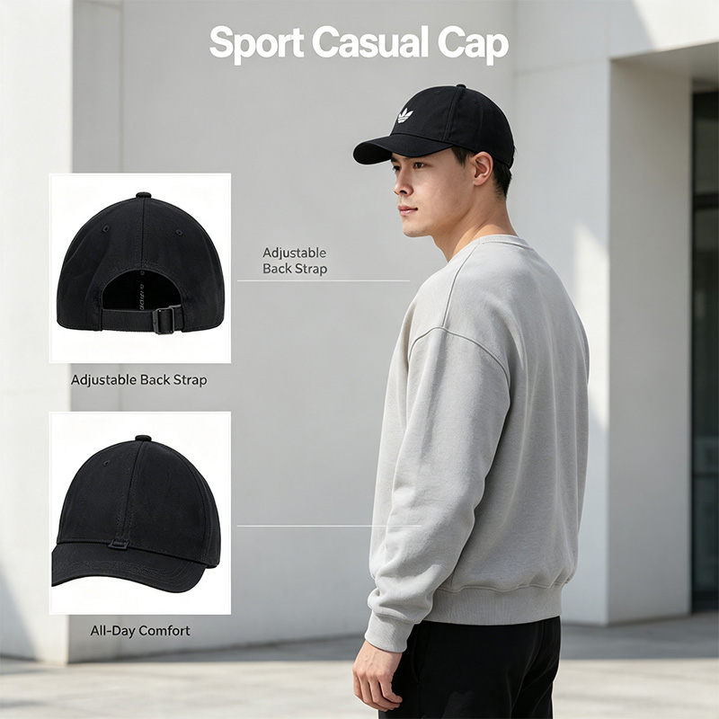 Adidas Black Baseball Cap Soft - Outdoor Sport Logo recension och pris
