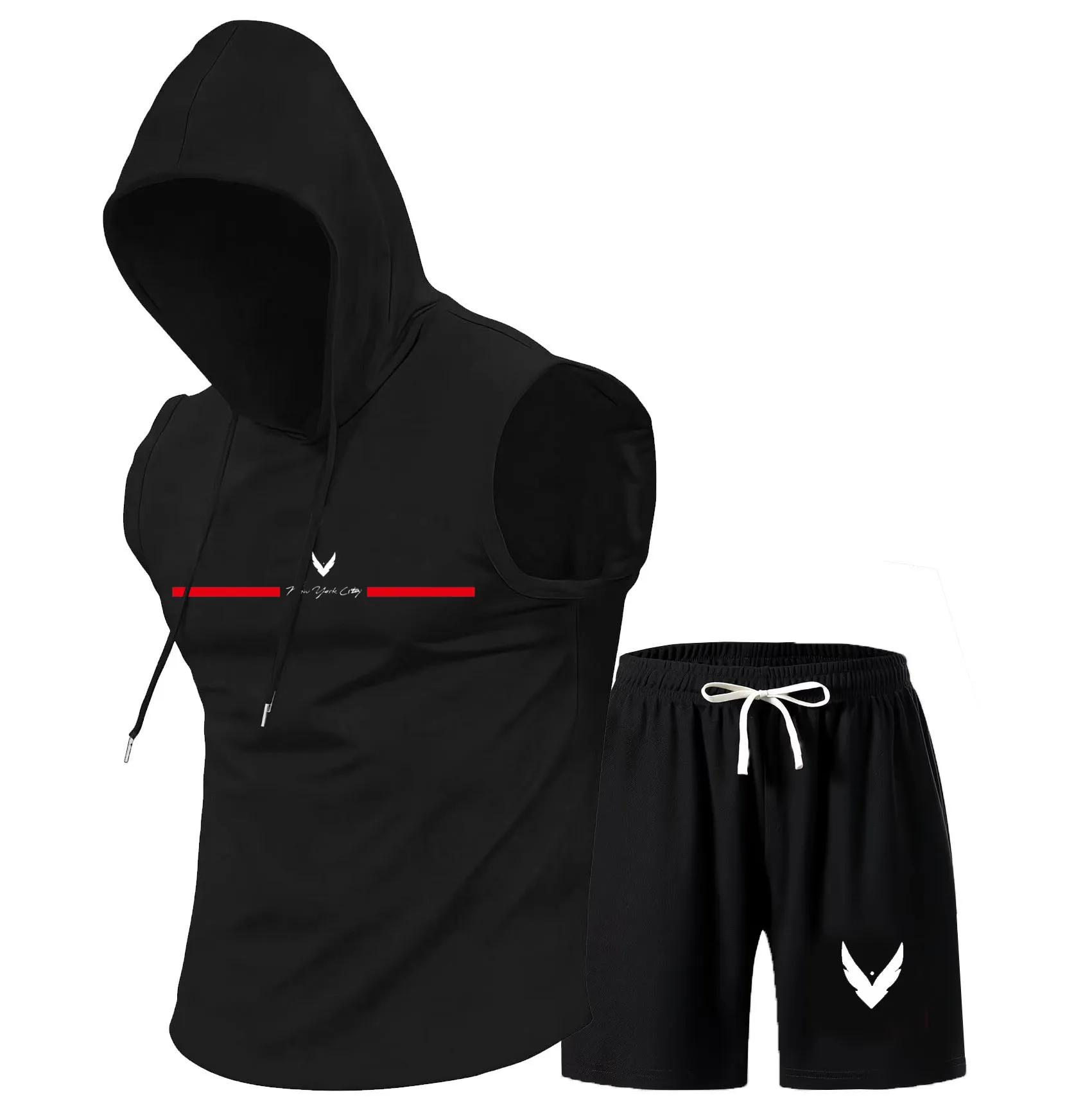 Men's hooded vest set sleevele - Outdoor Sports Leisure recension och pris